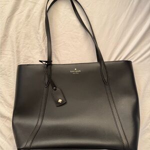Kate Spade Black Leather Tote Bag